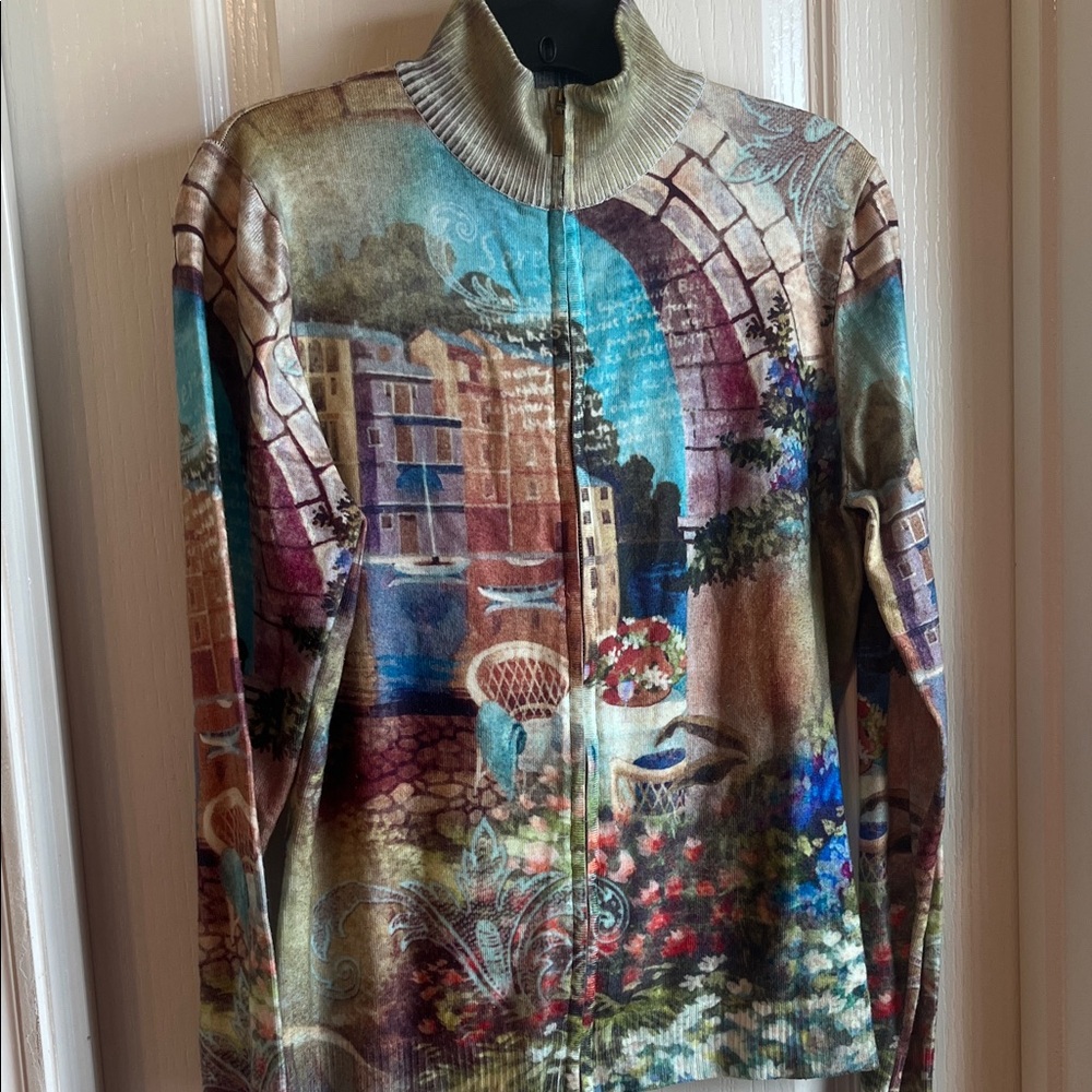 Scenic Print Women's Cardigan